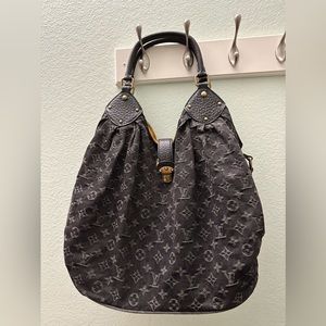LOUIS VUITTON Blackish/blue Denim Monogram
XL Bag 100% Authentic